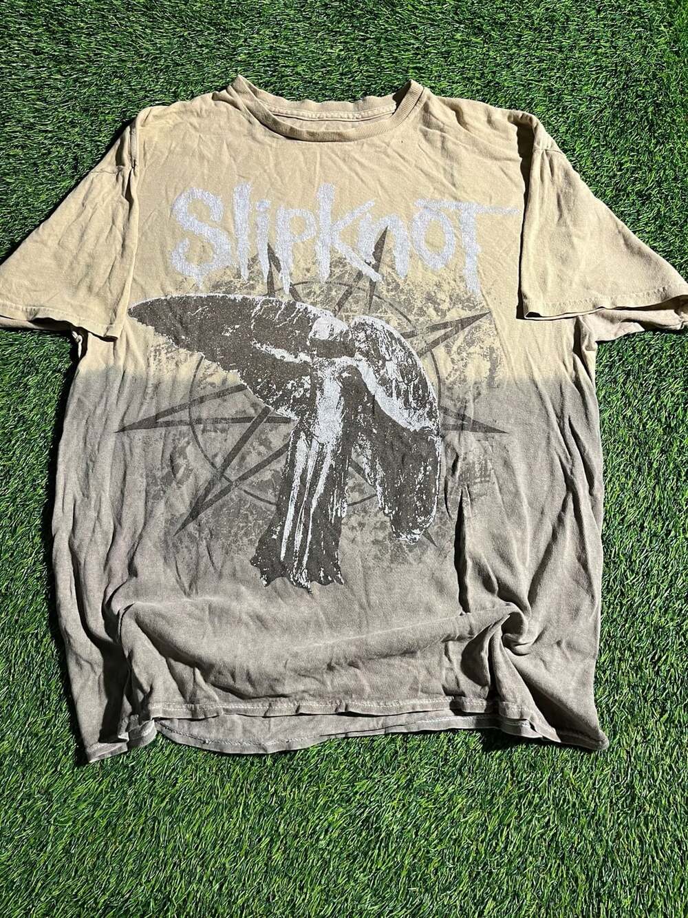 Slipknot Band T-Shirt Size M Brown Tan Two Tone Graphic Tee
